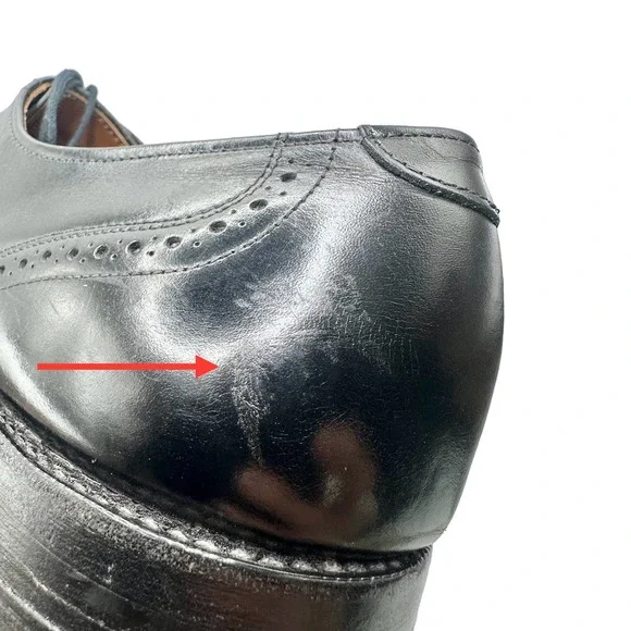 Allen Edmonds | Chester Black Leather Wingtip Oxford Dress Shoes | Size 14 AA - Picture 10 of 12